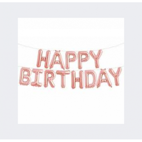 BALLOON FOIL H/BIRTHDAY R-GOLD SET 17 BALLOON FOIL H/BIRTHDAY R-GOLD SET 17